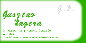 gusztav magera business card